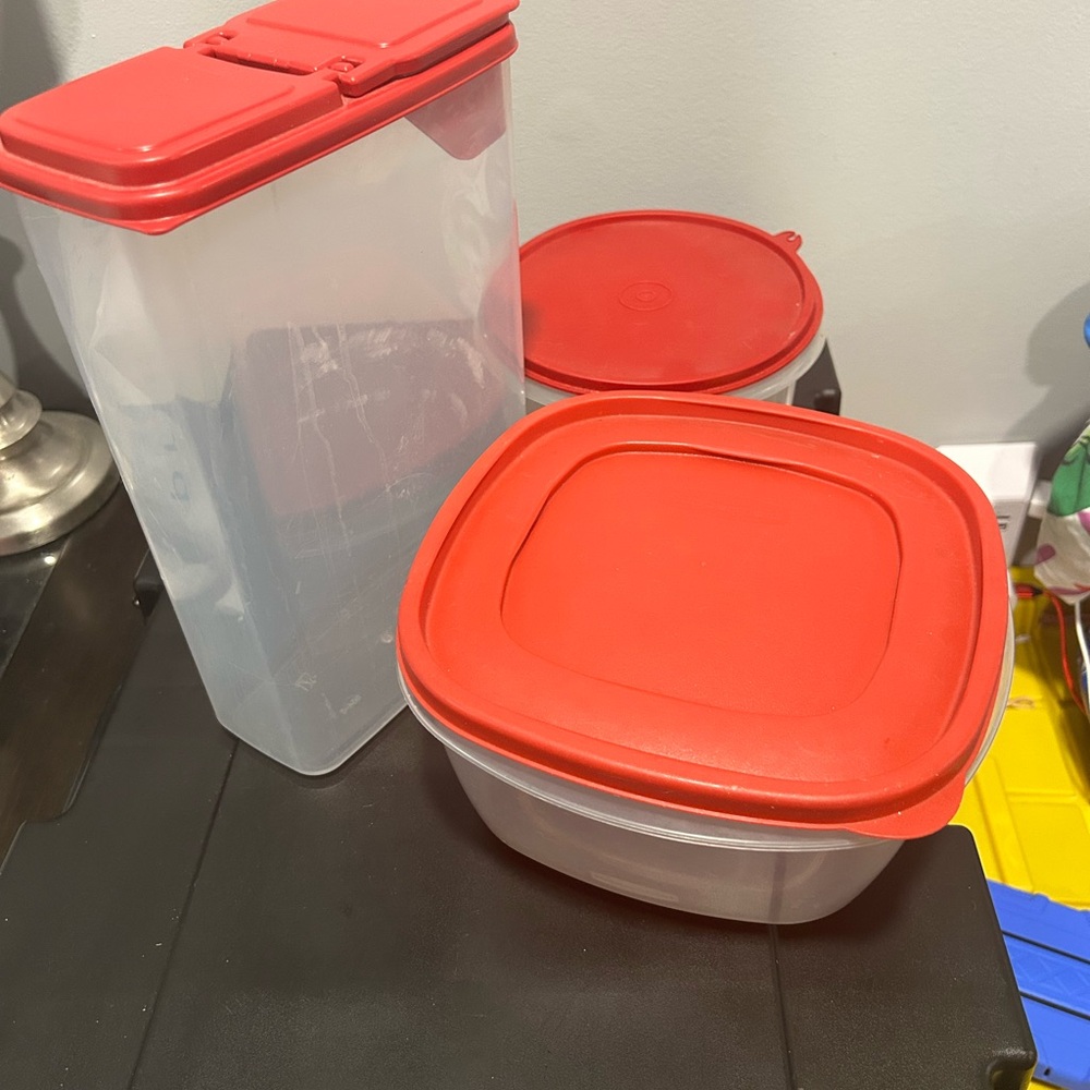 Red Kitchen Storage Container Set - Picture 6 of 6